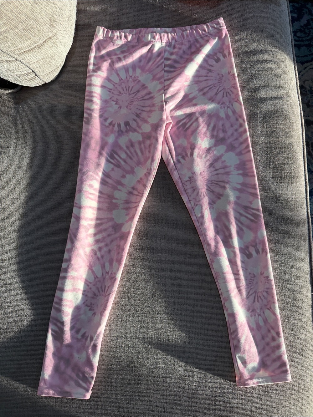 Nike Pink and White Tie-Dye Kids Leggings